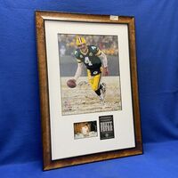 Autographed And Certified Brett Favre Green Bay Packers Photo Framed