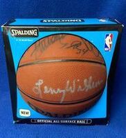Spalding Lenny Wilkens and Team Autographed Basketball