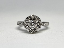  Ladies .63ctw Diamond 14k White Gold Ring Size 5.5