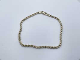  14k Yellow Gold 3mm 8" Rope Bracelet 5.8 Grams