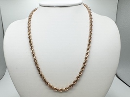  10k Rose Gold 4mm 18" Rope Necklace 29.5 Grams 