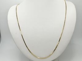  14k Yellow Gold 26" Box Link Necklace 10.1 Grams