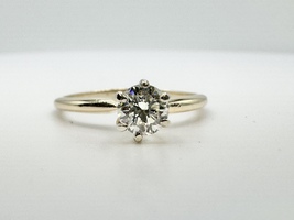  Ladies 1/2ct Round Diamond (J, VS2) Solitaire Engagement Ring Size 7.5