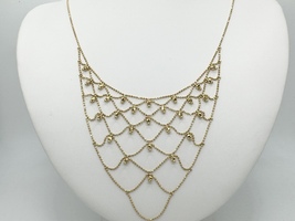  Ladies 14k Yellow Gold Web Link 18" Necklace 10.5 Grams