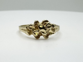  Ladies 10k Yellow Gold Nugget Ring Size 6
