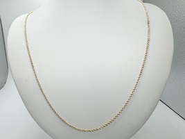  14k Yellow Gold 1.7mm Rope Necklace 24" 6.4 Grams
