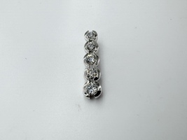  .60TCW Diamond 14k White Gold Drop Pendant 2.3 Grams