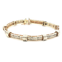 Ladies 5ctw Diamond 14k Yellow Gold 7.5-inchTennis Bracelet 22.2 Grams