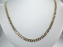  Mens 10k Yellow Gold 5.2mm Cuban Link 24" Necklace 11.3 Grams