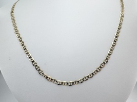  Mens 10k Yellow Gold 4mm Anchor Link 22" Necklace 8.1 Grams