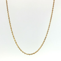  14k Yellow Gold 1.6mm 18-inch Rope Necklace 4.1 Grams