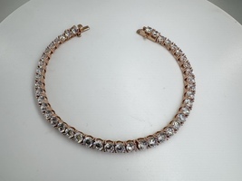  Ladies Sterling Silver CZ 7" Tennis Bracelet