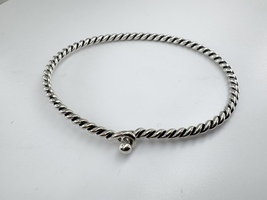  Ladies  Sterling Silver Twisted Cable Bangle Bracelet