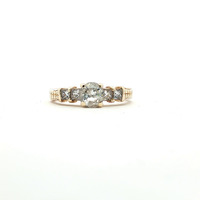  Ladies 1.30ctw (.90 center) Diamond 14k Yellow Gold Engagement Ring Size 9