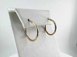  14k Yellow Gold 3/4" Hoop Earrings 1.9 Grams
