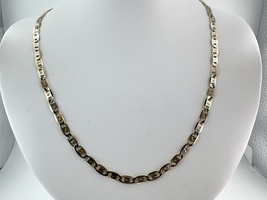  Mens 14k Tri-Tone Mariner Anchor Link 20" Necklace 14.2 Grams
