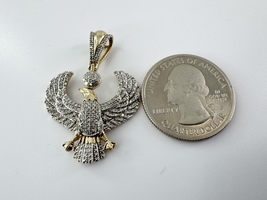  Beautiful 1/2ctw Diamond Pave Eagle Pendant 3.4 Grams