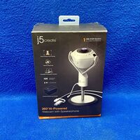J5 Create JVU368 360 Degree AI Powered Webcam with Speakerphone 