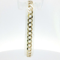  Men's 10k Yellow Gold 7mm Curb Link 8" Bracelet 8.6 Grams