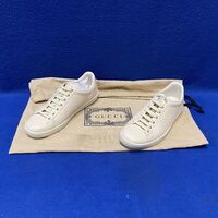 Gucci Ace GG Embossed Women's Sneakers Size 37 1/2 (USA 7.5