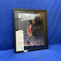 Framed Michael Jordan Autographed ? Finals Dunk" 16x20 Photograph Upper Deck