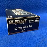 BLAZER .40 180GR 50RD FMJ Ammo