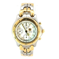 Tag Heuer Men's Link SEL 39mm Two-Tone Automatic Chrono White Watch  CG2120-R0