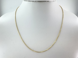  Ladies 14k Yellow Gold 16" Link Chain Necklace 1.9 Grams