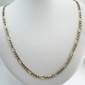  Mens 14k Yellow Gold 5mm Figaro Link 24" Necklace 20.4 Grams