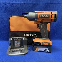 Ridgid 18v 1/2” Impact Wrench W/Battery And Charger