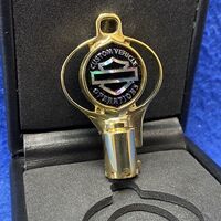 Harley Davidson Custom Vehicle Operations Solid Brass Key w/Case