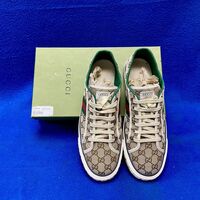 Gucci GG Monogram Canvas Shoes Trainers Sneakers Men's Size 12 US