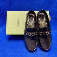 Gucci Moccasin Millennial Ribot Mens Loafers Size 12 US