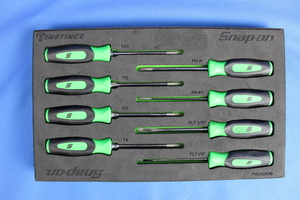 Snap On Tools Instinct Mini Screwdriver /Mini Torx Set In Foam FMSGD03B Green