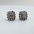  Ladies 1TCW Lab Diamond 14k White Gold Cluster Earrings