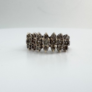  Ladies 1/2tcw Diamond 14k White Gold Band Ring Size 5.5