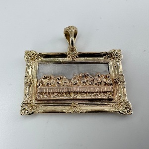  10k White / Yellow Gold Last Supper Pendant 14.4 Grams