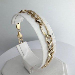  Mens 14k Yellow Gold 7mm Figaro Link 8" Bracelet 11.2 Grams