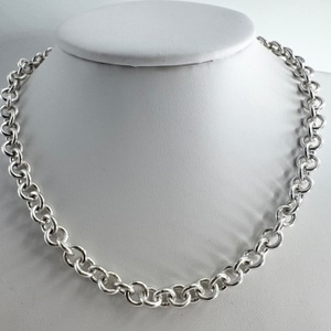  Ladies Sterling Silver 16" Toggle Link Necklace 43.1 Grams