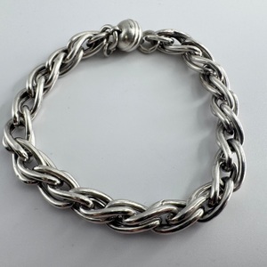  Ladies Sterling Silver Braided Link 8" Bracelet