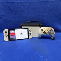 Nintendo Switch HEG-001 OLED Handheld Gaming Console w/ 64gb Micro SD Card, Joy 