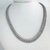  Mens Iced Out Sterling Silver 9.7mm Curb Link 18" Necklace 77.2 Grams
