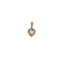  Ladies Diamond Heart 10k Rose Gold Pendant 