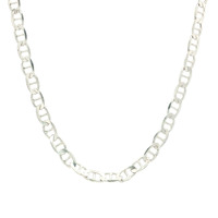  Men's Sterling Silver 4.4mm Anchor / Mariner Link 20" Necklace 11.6 Grams