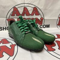 David Eden Genuine Stingray Lizard Leather Oxford Shoes Men’s Size 11 Green Rare