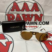 Verasce 2252 Aviator Style Sunglasses Brown Lens / Gold Frame w/ Case