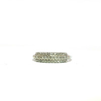 Ladies Diamond 14k White Gold Cocktail Ring Size 7