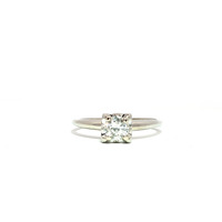  Ladies .45ct Diamond Solitaire 14k White Gold Engagement Ring Size 7.5
