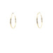  Ladies 14k Yellow Gold 3/4" Smooth Hoop Earrings .6 Grams