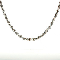  Sterling Silver 5.5mm Rope 24" Necklace 55.8 grams